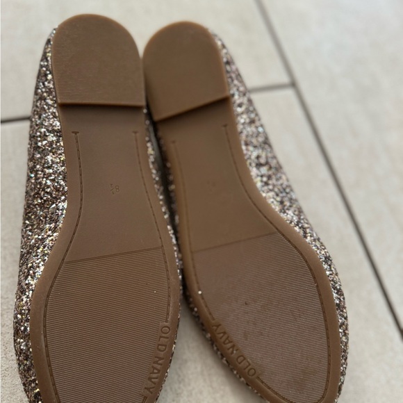 Women’s Size 8.5 Like New Gold Sparkly Ballet Flats - Picture 5 of 5